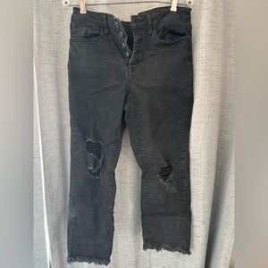 Women's Black Distressed Jeans worn once